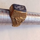 Very Rare Ancient Amazing Ring Bronze Antique Engraved Authentic Genuine