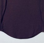 Chaser Top Womens Medium Burgundy Thermal Waffle Knit Long Sleeve Button Cuff
