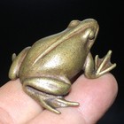 62g Ancient Chinese Handcrafted Brass Exquisite Frog Animal Sculpture Gift 12