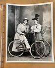 Early Bicycle 1900s Photo Two Vintage Bikes And Fancy Ladies With 1900s Style