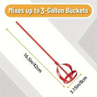 1pc Drill Mixer Paddle Hex Shaft Paint Cement Mortar Stirrer - New