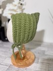 Baby Pixie Bonnet Hat  Secure Tie  Warm Ear Coverage Handmade Crochet Toddler