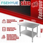 900x600x800 Mm New Metal Work Table    Commercial Kitchen Prep Stainless Steel