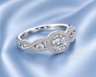 Igi 3 Ct Igi Round F-vs1 Lab Grown Diamond Women Engagement Ring 14k White Gold