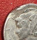 1939-s Mercury Silver Dime  Damaged bent  Free Shipping