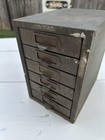 Antique Watchmakers Cabinet Metal Apothecary Industrial Multi Drawer Jewlery