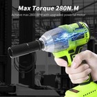 Impact Wrench Gun Brushless Cordless 20v Li-ion 1 2   Driver 2200rpm 2 Batteries