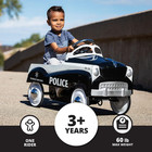 Classic Police Car Pedal Ride On Toy For Kids Steel 60 Lbs Black