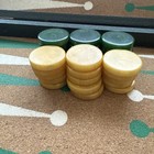 Vintage Crisloid Backgammon 30 Bakelite Emerald Green Butterscotch 1 25    Pieces