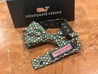 Vineyard Vine Boy Green Shamrock Clover St Patrick 4h Good Luck Silk Bow Tie New