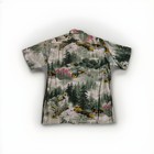 Vtg 1950s Sportswear Aloha Shirt Hawaiian Rayon Loop Collar Jpn Mount Fuji