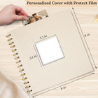 8 X 8 Inch Scrapbook Photo Album Linen Cover  Hardcover Kraft White Pages Memory