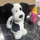 Jellycat Bashful Medium Black   Cream Puppy 12    Plush Dog Stuffed Animal White