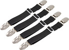 Adjustable Bed Sheet Fasteners 4pcs  Elastic Straps Clips  Grippers For Mattress