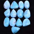13 Pcs Natural Larimar Cabochon Untreated 19mm-25mm Loose Gemstones Wholesale