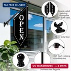 Open Flag With Pole Kit  Double-sided Heavy Duty Hanging Banner Sign With Metal 