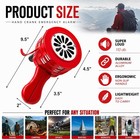 Acshio 110 Db Hand Crank Siren  Manual Operated Air Raid Siren Red