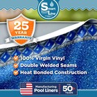 Smartline 24  X 54  Round Crystal Tile 25 Gauge Unibead Swimming Pool Liner