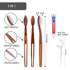 100 Pcs Disposable Toothbrushes With Toothpaste Floss Individually Wrapped  2   