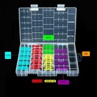 Plastic Battery Storage Case Holds Aaa Aa 9v C D With Tester