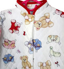 Vintage Girls Housecoat Robe Size 10 Quilted Button-up Teddybears New Old Stock