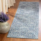 Brentwood Navy light Grey 2 Ft  X 6 Ft  Border Runner Rug