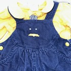 Vintage 90 s Buster Brown Size 24m Farm Corduroy Overalls Set Baby Chick Rare