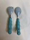 1997 Munchkin Baby Spoon An Fork Stainless With Silicone Tip And Handle Set Of 2