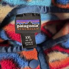 Patagonia Pullover Kids Xxl 16-18 Blue Red Synchilla Snap-t Fleece Southwestern