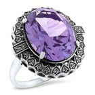 Antique Style 12 Ct Color Changing Sim Alexandrite 925 Sterling Silver Ring 1057