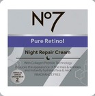 No 7 Pure Retinol Night Repair Cream Collagen Peptides Fragrance Free 1 69 Oz