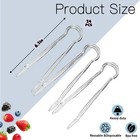 24 Pcs Mini Tongs For Serving - 6 3 Inch Small Plastic Serving Tongs For Appetiz