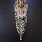 Vintage Papua New Guinea Sepik River Tribal Art Shell Wooden Mask