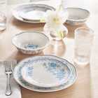 Woman Agatha 12-piece Stoneware Dinnerware Set  Blue