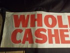 Vintage Peanut Shop Store Sign Cloth Advertising Banner Whole Cashews