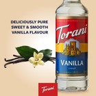 Torani Vanilla Syrup   750 Ml  25 4 Oz     Glass Bottle