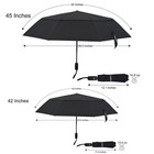 Travel Umbrella  42 Inches Double Vented Canopy Windproof Automatic Strong Co   