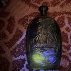 Glows Under Uv Purple Glass Franklin Sailing Ship Twd Decanter Bottle 