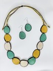 Handmade Tagua Nut Set Necklace And Earrings 