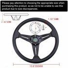 Black 14inch Universal Aluminum Racing Steering Wheel Drifting Flat Dish 6 Bolt