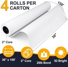 4rolls 36  X 150  20lb Bond Plotter Paper For Wide Format Inkjet Printers Us