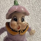 Vintage Sitting Chubby Cheeks Open Mouth Pixie Elf W Flower Hat Porcelain Japan