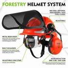 Chainsaw Safety Protective Helmet Forestry Helmet With Build-in Visor Mesh Face 