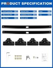 220lbs Lockable Roof Rack Cross Bars Compatible With Honda Crv Cr-v 2007-2011   