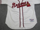 Vtg Atlanta Braves Jersey Mens 52 White Mlb Baseball Russell Athletic Authentic