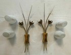 Vintage Mid-century French Two Light Sconces - Pair
