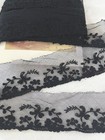 Yardage Antique Black Lace Edging Tambour Chantilly Lace Vintage 1   Yards A17