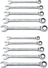 Gearwrench 10pc Sae   Metric Ratcheting Combination Wrench Set  9418