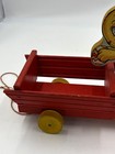Vintage Fisher-price  466 Busy Bunny Cart Wooden Pull Toy 1940s
