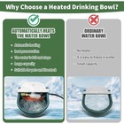 Heated Water Bowl For Outdoor Cats   Dogs  Automatic Winter Pet Bowl Ice Free   